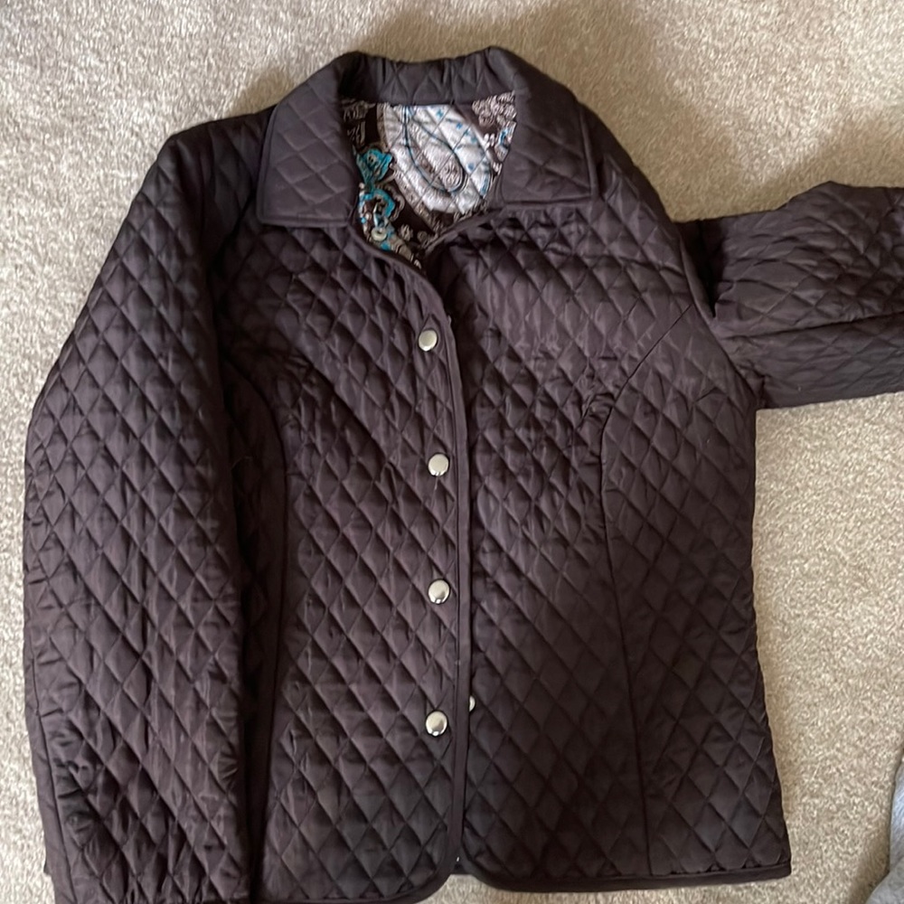 Brown quilted light jacket. Worn once. Lightweight and super comfortable